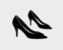 Black Peep Toe Heels