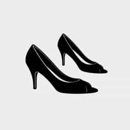 Black Peep Toe Heels