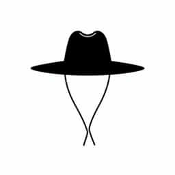 Black Wide Brim Hat