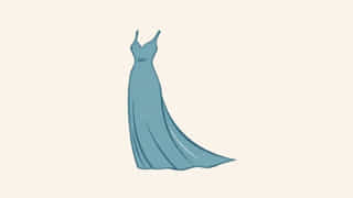 Long Dusty Blue Dress