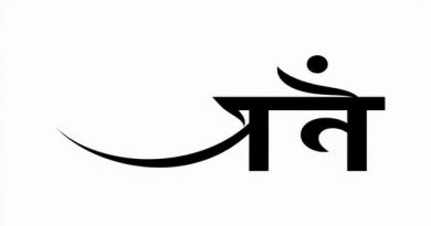 Calligraphic Strokes Of Devanagari And Roman Alphabet
