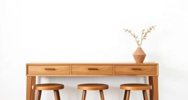 Console Table With Stools Underneath