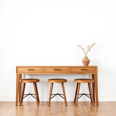 Console Table With Stools Underneath