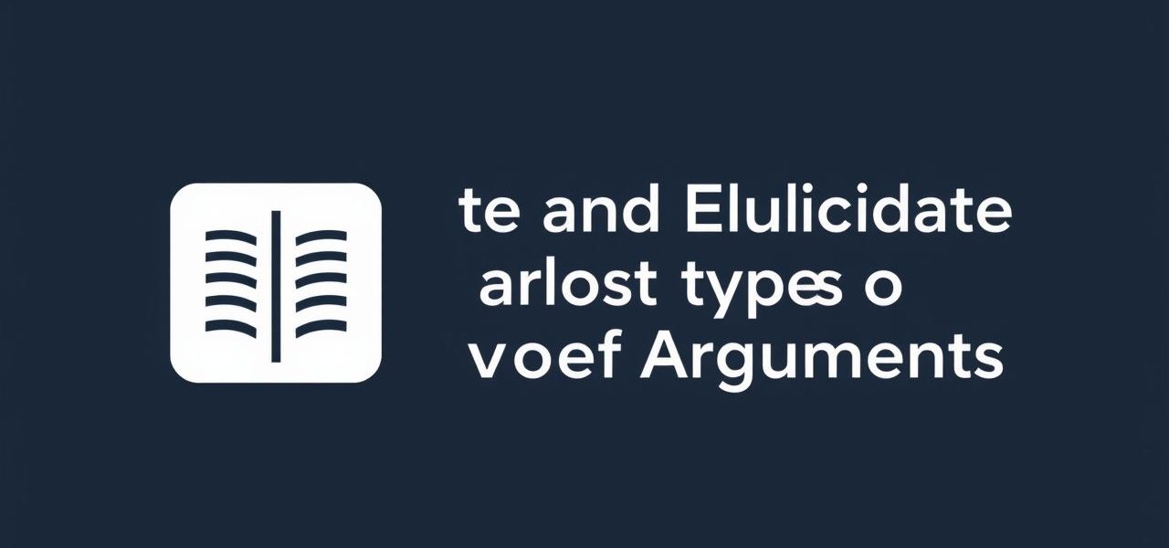 Enumerate And Elucidate Various Types Of Arguments