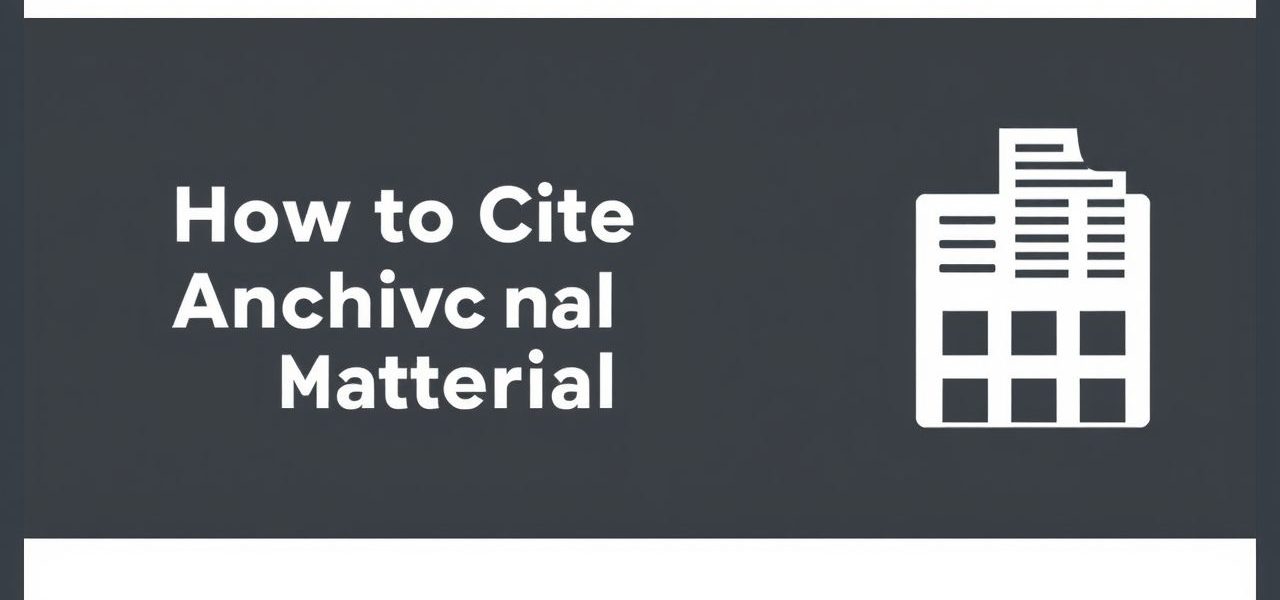 How To Cite Archival Material Chicago