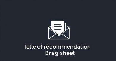 Letter Of Recommendation Brag Sheet