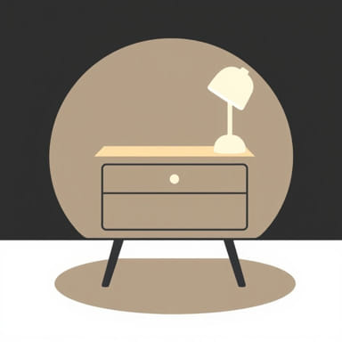 Round Nightstand With Drawer