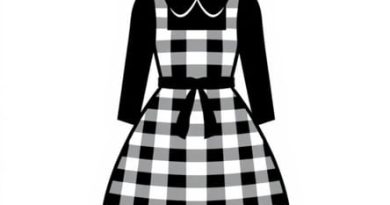 Black And White Gingham Dress