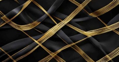 Fabric Interwoven With Gold Thread