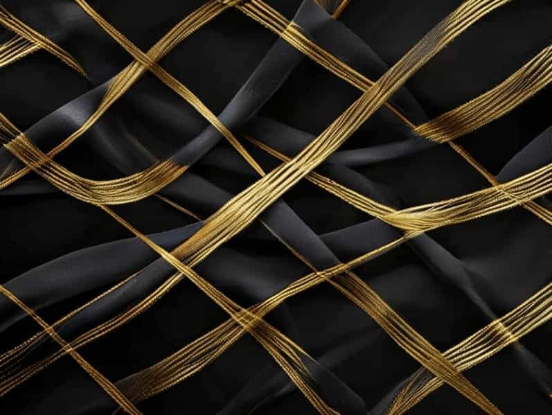Fabric Interwoven With Gold Thread