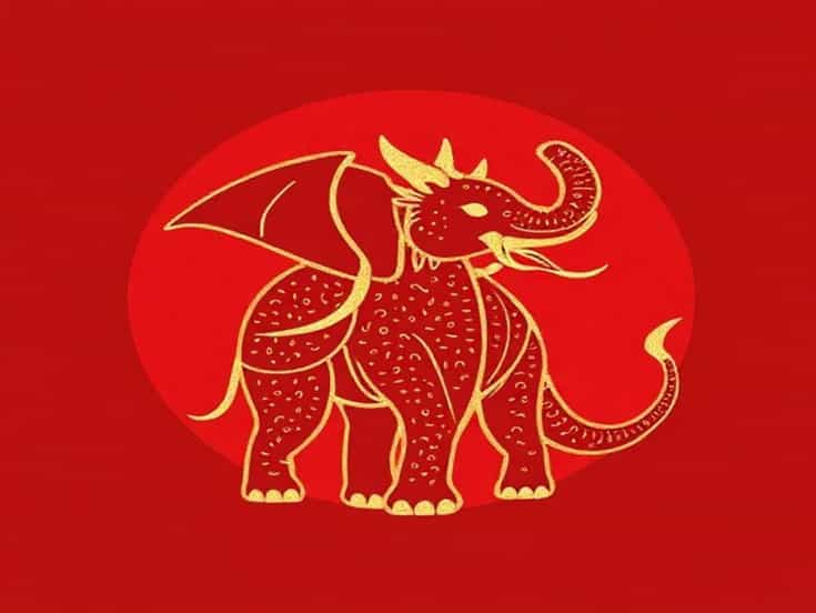 Novel Immemorial Dragon Elephant Art