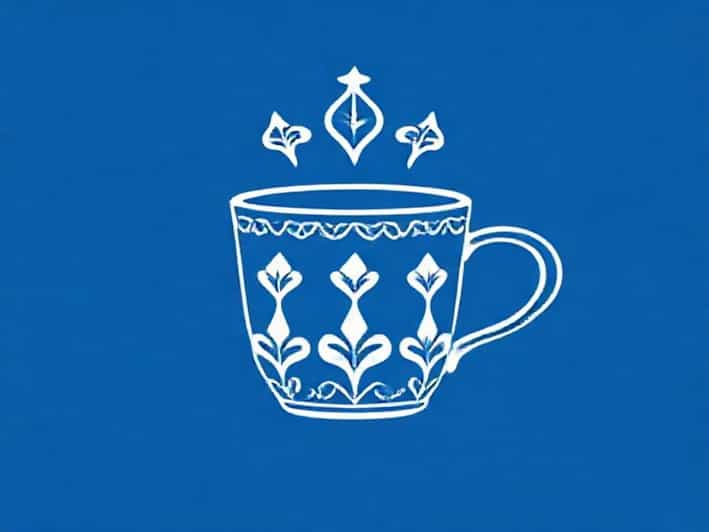 Queens Blue Story Arabesque Mug