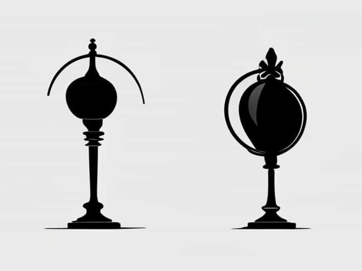 Searchlight Black Queen Trifold Mirror