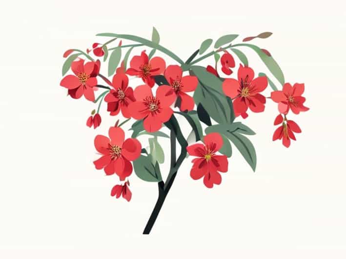 Shrub With Pendulous Red Flowers