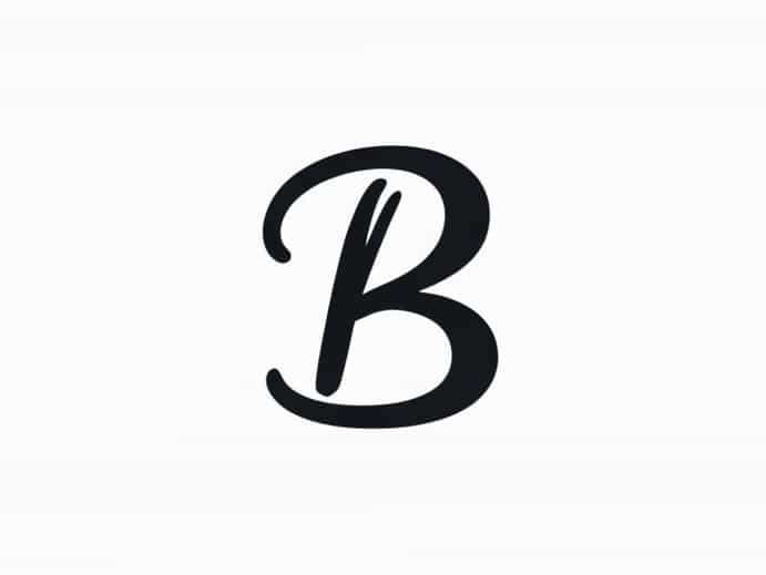 Uppercase B In Cursive