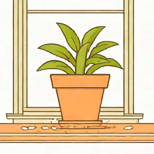 A Flowerpot Is Falling From A Windowsill