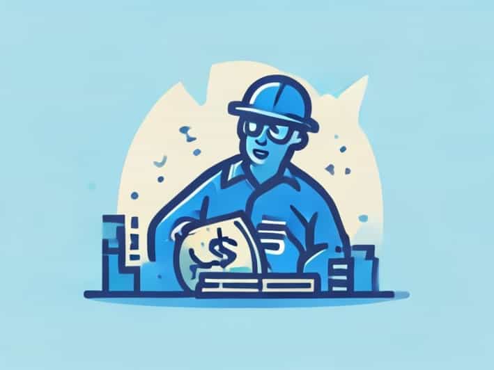 Blue With Worker About Money Is Clamorous