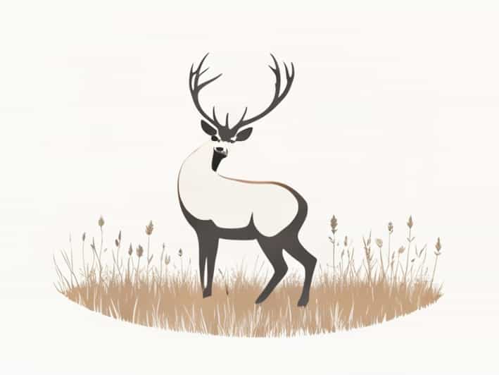 Quartering A Whitetail Deer In The Field