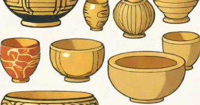 Japanese Pottery Glued With Gold