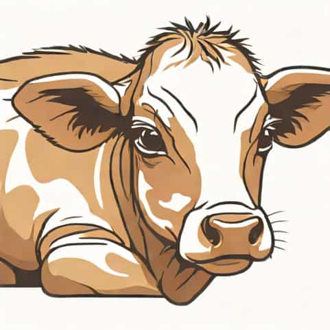 Newborn Calf With Bloodshot Eyes
