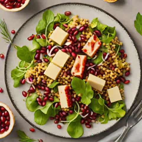 Quinoa Halloumi Pomegranate Salad