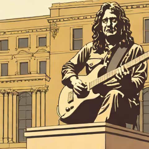 Rory Gallagher Statue Ulster Hall